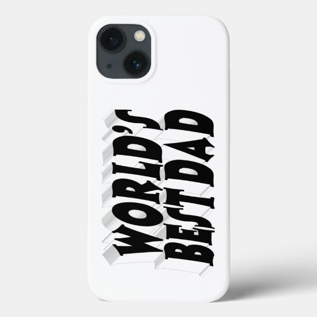 Melhor Pai texto preto 3d (Verso)