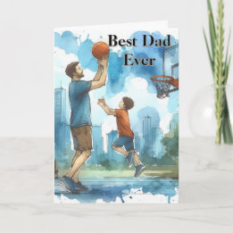 Melhor Papai Dia dos Pais Basquete Cartão