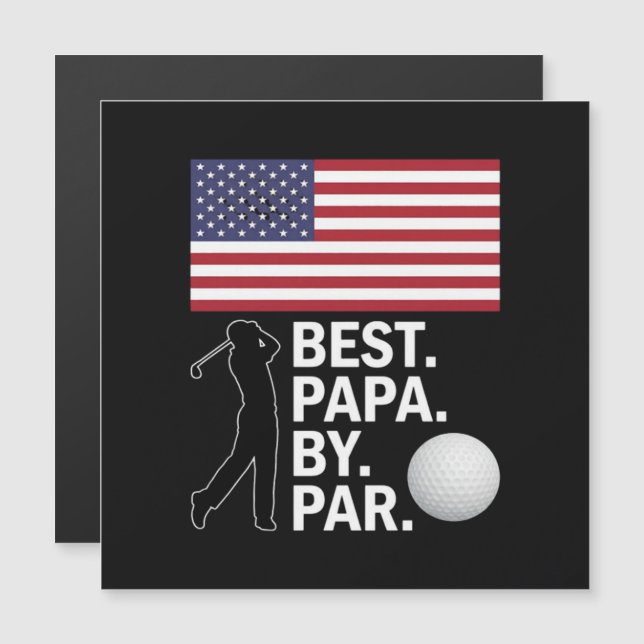 Melhor Papai Par Golfe Papai Dia dos Pais Golfe (Frente/Verso)