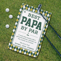Melhor Papai pelo Par de Toalha de Golfe Personali