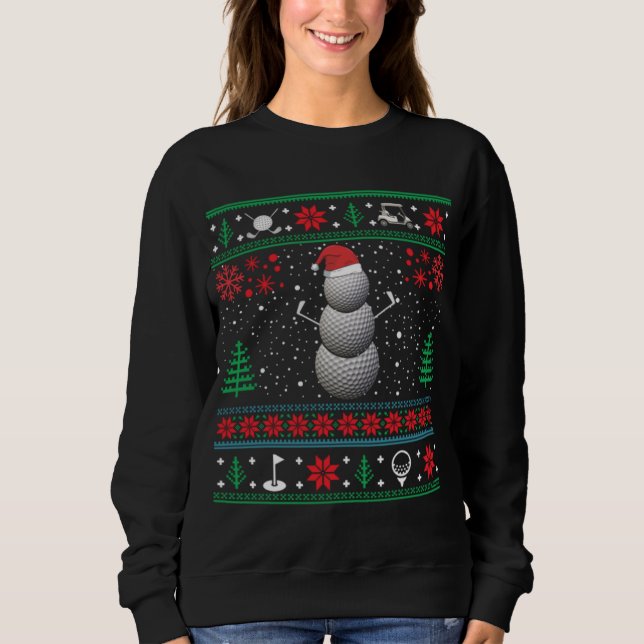 Melhor Para Suéteres De Natal Feios De Golfe (Frente)