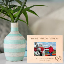 Melhor Piloto, Foto Simples De Madeira, Personaliz