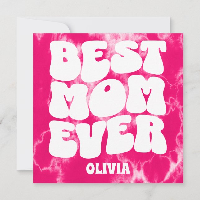 Melhor Placa De Dia de as mães De Gravata Rosa (Frente)