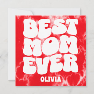 Melhor Placa De Dia de as mães Vermelho Tie Dye Da