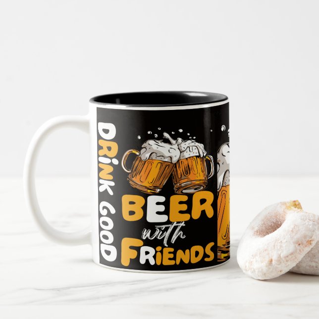 melhor presente de amante de cerveja de caneca (Com Donut)