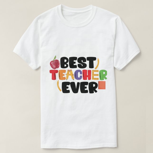 Melhor Professor de Todos os Tempos Camiseta de Ap (Frente do Design)