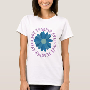 Melhor Professora do Nunca e Camisa Flor Azul