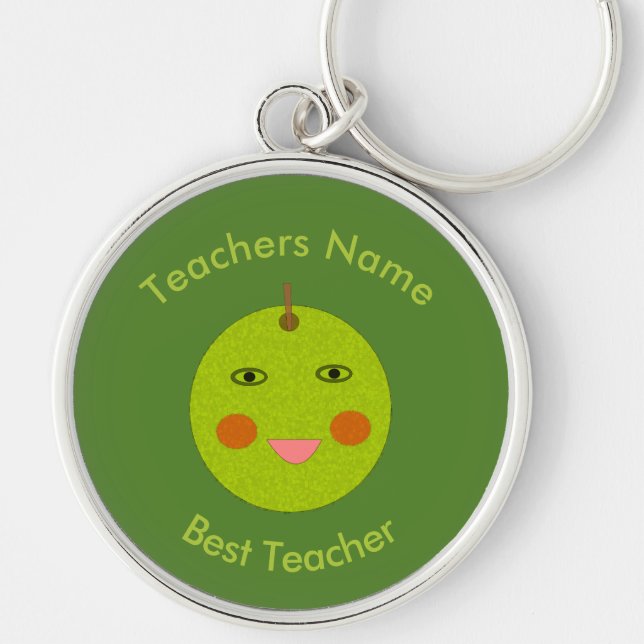 Melhor Professora Feliz Chaveiro de Apple Personal (Frente)