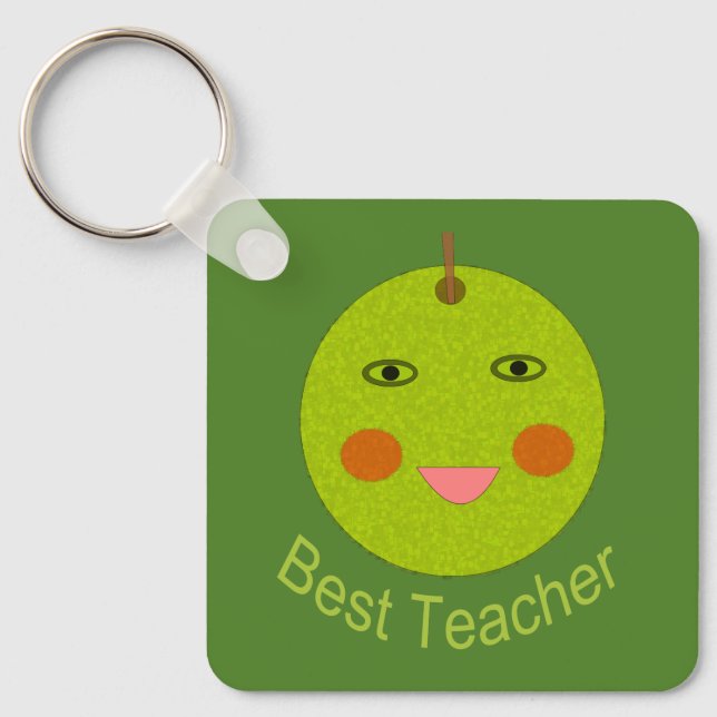 Melhor Professora Feliz Chaveiro de Apple Personal (Frente)