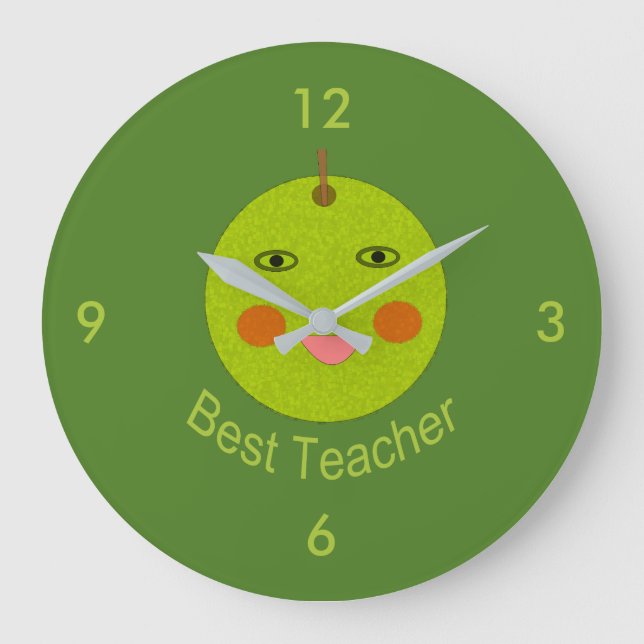 Melhor Professora Feliz Relógio de Parede da Apple (Frente)
