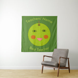 Melhor Professora Feliz Tapeçaria Personalizada da