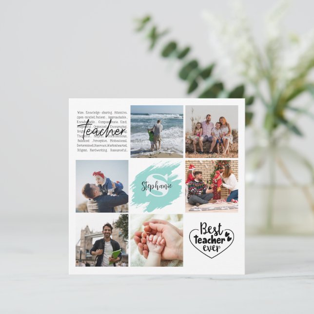 Melhor Professora já Personalizada Colagem de Foto (Em pé/Frente)