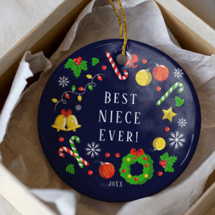 Melhor Sobrinha do Mundo Enfeite de Natal