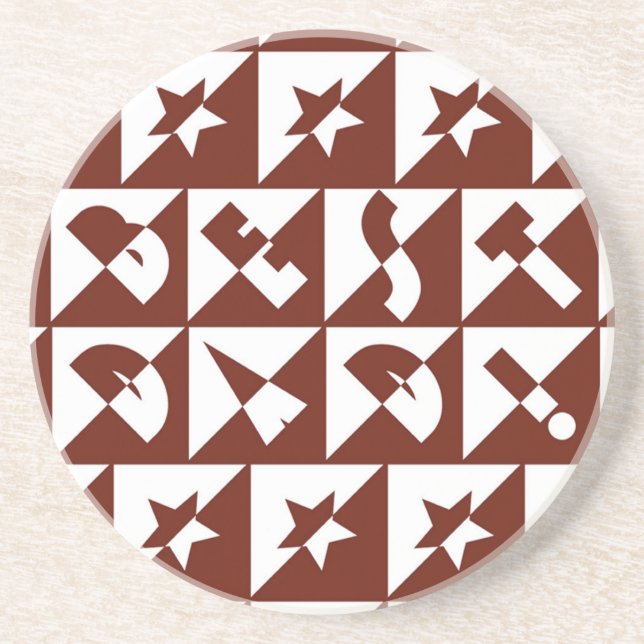 Melhor texto selvagem do Pai em Porta copos Vermel (Frente)