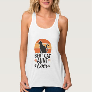 Melhor Tia de Gato de Sempre Camisa Vintage Pôr do