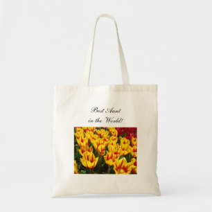 Melhor Tia do Mundo! bolsas Tulipa Flores
