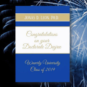 Melhor vendedor!  Cartão de Doutorado (Ph.D.)