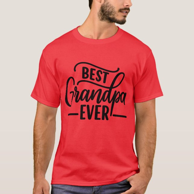 Melhor Vovô Alguma Camiseta - Estilo Estilo Esboço (Frente)