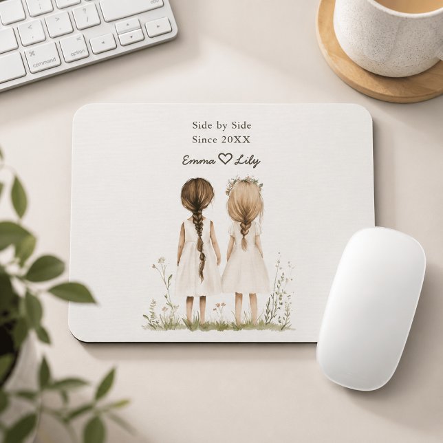 Melhores Amigas Desde Mouse Pad com Nome Personali (Criador carregado)