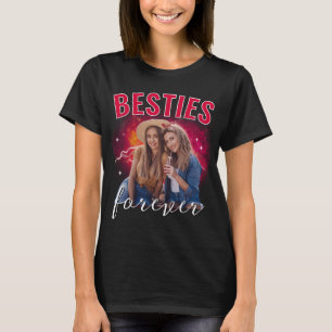Melhores Amigas Foto Personalizada Camiseta Bootle