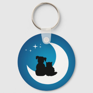 Melhores Amigos - chaveiro de Gato E Cachorro