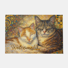 Melhores Amigos Gatos Tapete de Porta inspirado em
