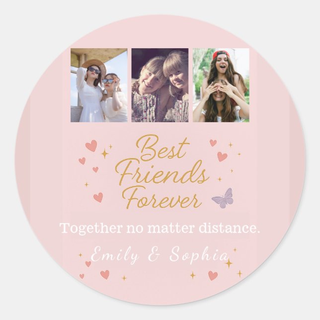 Melhores Amigos Para Sempre – Adesivo de Colagem d (Frente)