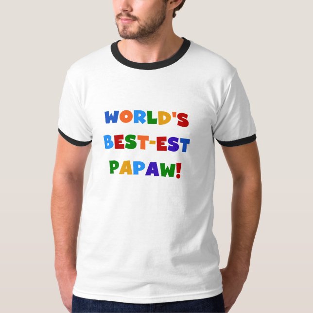 Melhores Camisetas e presentes para o Papaw de cor (Frente)