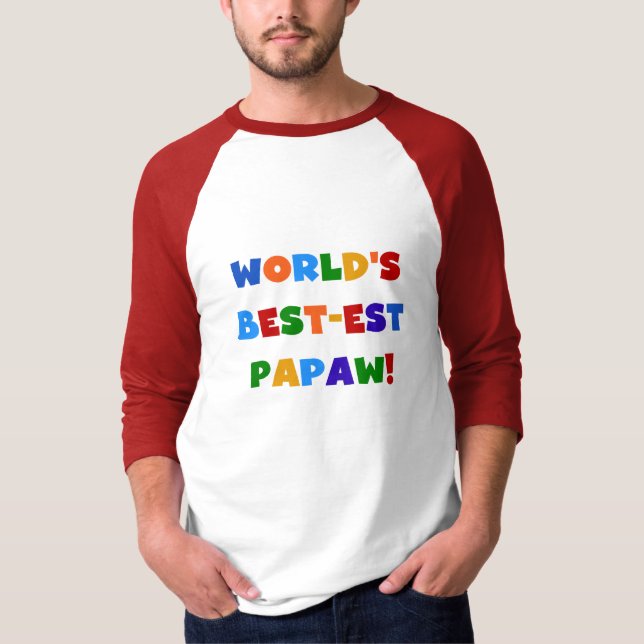 Melhores Camisetas e presentes para o Papaw de cor (Frente)