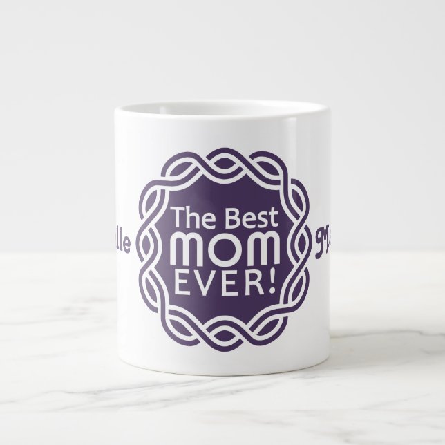 MELHORES canecas de monograma personalizadas MOM (Frente)