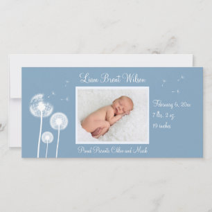 Melhores Desejos!! Anúncio de nascimento 2 (azul)