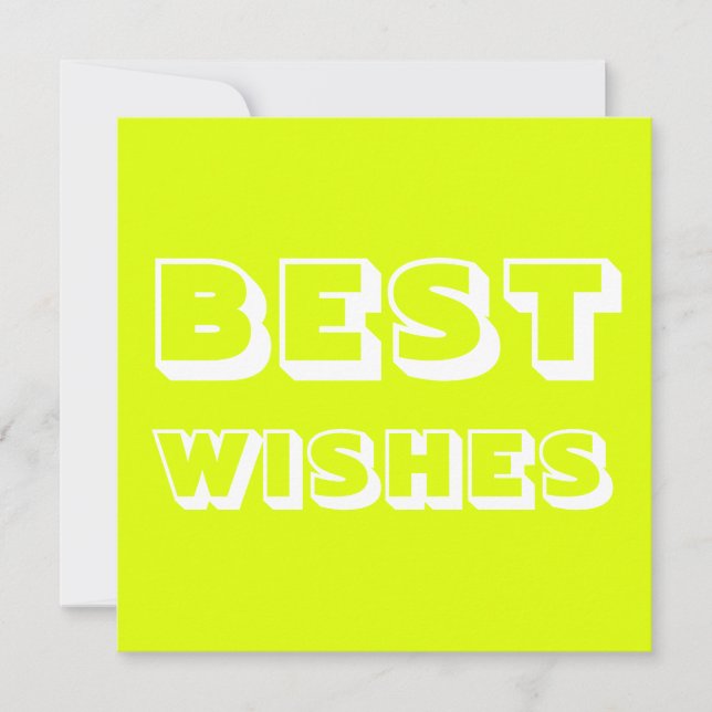 Melhores Desejos, Boa Sorte, Branco chartreuse (Frente)