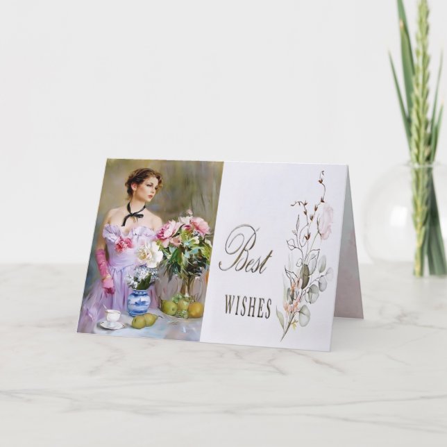 Melhores Desejos Cartão de Convite Dobrado (Frente)