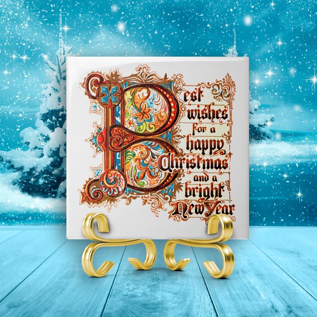 Melhores Desejos (em Letras Iluminadas) para Natal (Criador carregado)