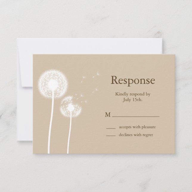 Melhores Desejos! RSVP (castanho) (Frente)