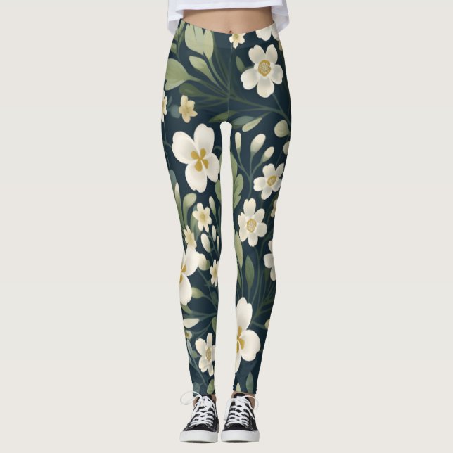 Melhores Leggings de Workout Floral para Levantame (Frente)
