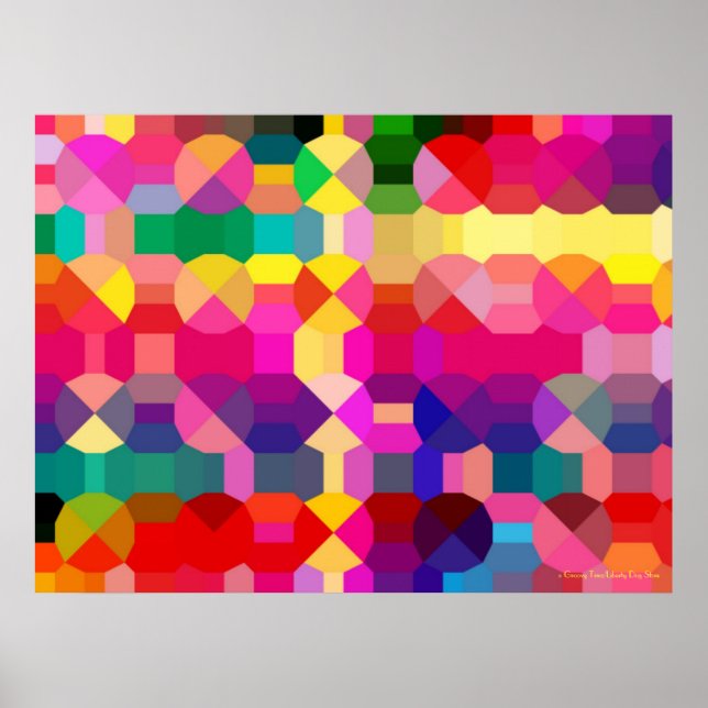 MELHORES POSTERS - ARTE GEOMÉTRICA DE CAIXA-CHUVA  (Frente)