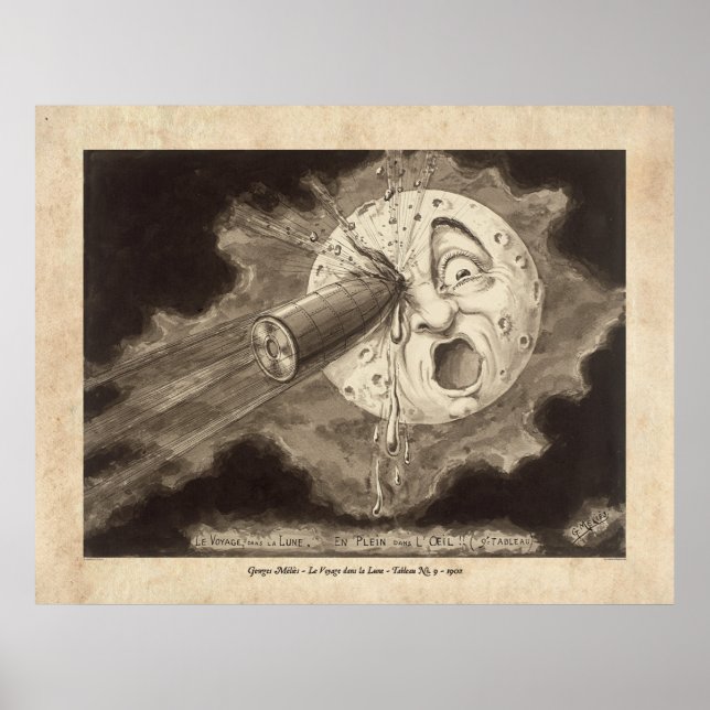 Méliès Le Voyage dans la Lune Tableau 9 Poster (Frente)