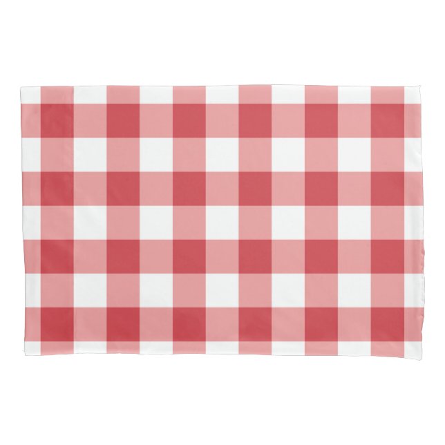 Mellow Classic Gingham - red white check plaid. (Frente)