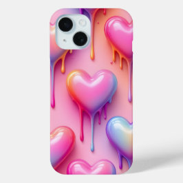 Melting Heart Phone Case – Glossy Pastel Love Desi