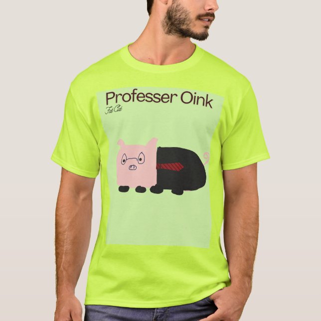 mém gordo gato professor de camisa de porco. (Frente)