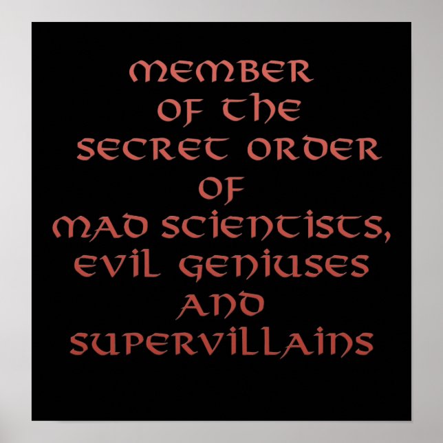 Membro dos Impressões e Posters da Ordem Secreta (Frente)
