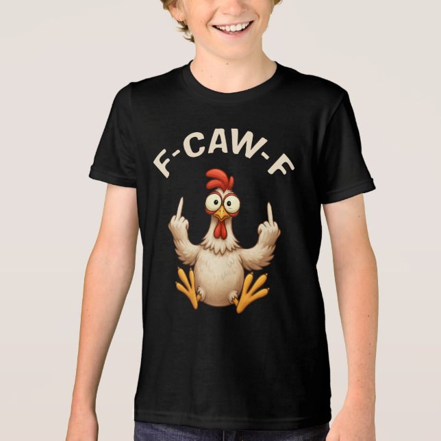 Meme do Galo F-Caw-F | Piada Engraçada de Frango | (Frente)