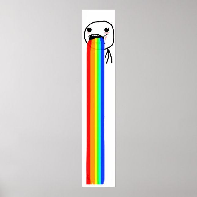 Meme Rainbow Puke Poster (Frente)