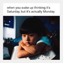 Meme Realmente segunda-feira taciturno engraçada
