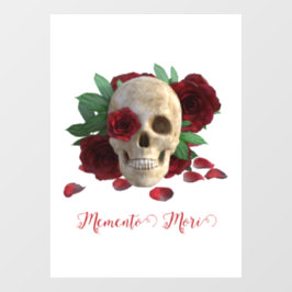 Memento Mori. Caveira com rosas vermelhas