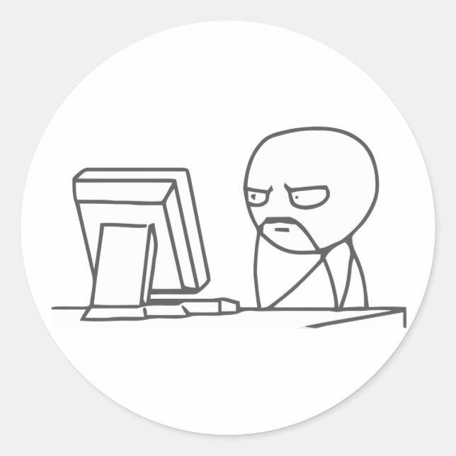 Memória ‏ Computador - Adesivos Redondos (Frente)