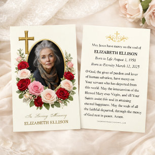 Memória de Funeral Religioso Foto Oração