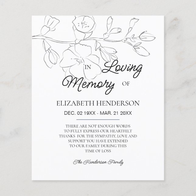 Memória de simpatia /Obrigado. (Frente)