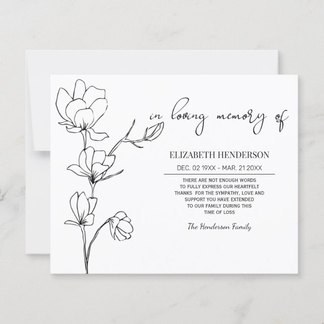 Memória de simpatia orçamentária /Obrigado. (Frente)